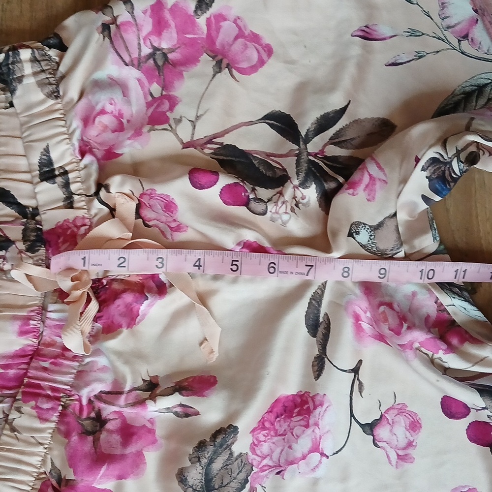 Victoria's Secret Pink Roses Satin Lounge Pajama Pants With Pockets. Size XS - Picture 7 of 17